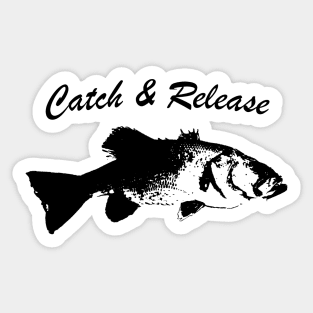 Catch and Release Series, Bass, Black color Sticker